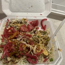 Tajadas con carne molida Tajadas con carne molida