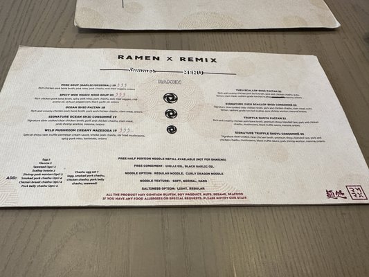 Menu photo 4 Ramen x Remix Toronto, ON
