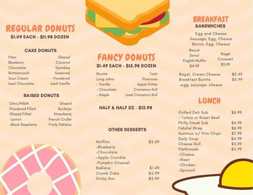 Menu photo 4 Daylight Donuts and Cafe Hilliard, OH
