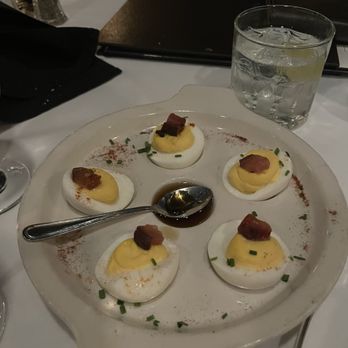 Sam's Steakhouse - Smoked Porkbelly Deviled Eggs - Steakhouses Near Me - Saint Louis, Missouri Sam's Steakhouse - Smoked Porkbelly Deviled Eggs - Steakhouses Near Me - Saint Louis, Missouri