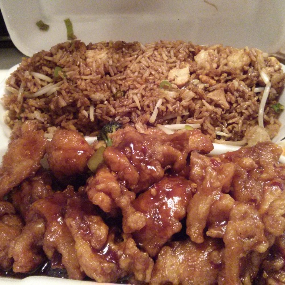 Chinese Kitchen - "Orange" Chicken dinner special. Tasted like re-heated orange chicken. - Chinese Near Me - Chicago, Illinois Chinese Kitchen - "Orange" Chicken dinner special. Tasted like re-heated orange chicken. - Chinese Near Me - Chicago, Illinois