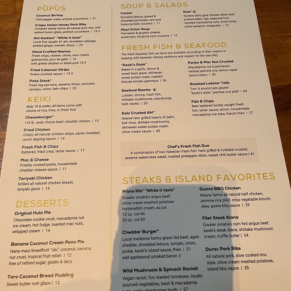 Keoki's Paradise - Seafood Near Me - Koloa, Hawaii Keoki's Paradise - Seafood Near Me - Koloa, Hawaii