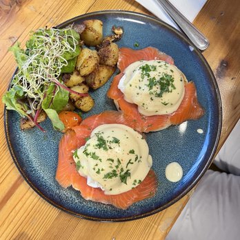 Bare Bistro- Fedora's Cakes & Bakes - Eggs benedict. - Cafes Near Me - Banff, Alberta Bare Bistro- Fedora's Cakes & Bakes - Eggs benedict. - Cafes Near Me - Banff, Alberta