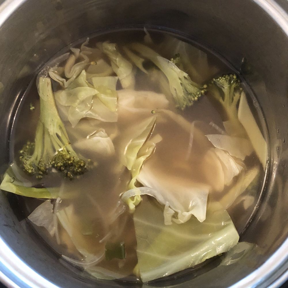 Thai Village - This is what $17.75 will get you. This is their veggie phō. Four pieces of celery, four pieces of broccoli and a bunch of cabbage. - Thai Near Me - Mililani, Hawaii Thai Village - This is what $17.75 will get you. This is their veggie phō. Four pieces of celery, four pieces of broccoli and a bunch of cabbage. - Thai Near Me - Mililani, Hawaii