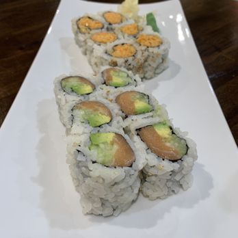 Minazuki Sushi Bar - Lunch Any Two Roll: Alaska roll and Spicy Shrimp - Sushi Bars Near Me - Indianapolis, Indiana Minazuki Sushi Bar - Lunch Any Two Roll: Alaska roll and Spicy Shrimp - Sushi Bars Near Me - Indianapolis, Indiana