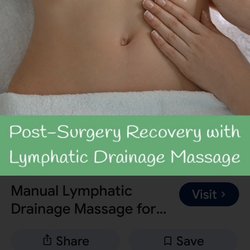 The Healing Touch Massage Therapy - Post Op Liposuction to accelerate healing and reduce swelling and pain.