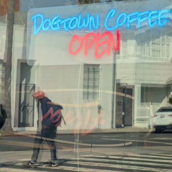 Dogtown Coffee - Gorgeous neon sign in the window, site of the original Jeff Ho surf shop and Team Zephyr - Coffee & Tea Near Me - Santa Monica, California Dogtown Coffee - Gorgeous neon sign in the window, site of the original Jeff Ho surf shop and Team Zephyr - Coffee & Tea Near Me - Santa Monica, California