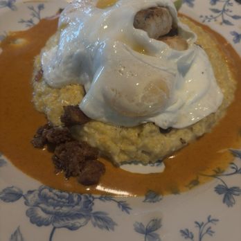 Ida Claire - Shrimp & Grits with eggs - Southern Near Me - San Antonio, Texas