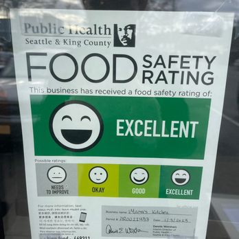 Mama's Kitchen - Thank you to our staff for maintaining an excellent food safety rating! - Korean Near Me - Bellevue, Washington Mama's Kitchen - Thank you to our staff for maintaining an excellent food safety rating! - Korean Near Me - Bellevue, Washington