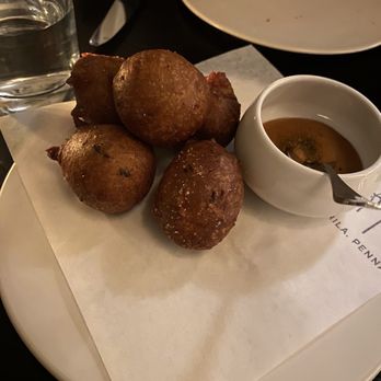 Forsythia - Pumpkin black truffle beignets - Modern European Near Me - Philadelphia, Pennsylvania