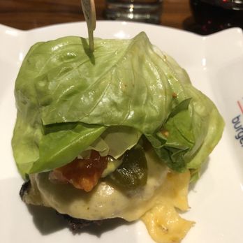 Gordon Ramsay Burger Las Vegas - No bun due to gluten allergy but it isn't like I could pick it up as a wrap with the amount of lettuce - Burgers Near Me - Las Vegas, Nevada
