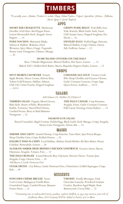 Menu photo 3 Timbers Restaurant and Lounge Ketchikan, AK Menu photo 3 Timbers Restaurant and Lounge Ketchikan, AK