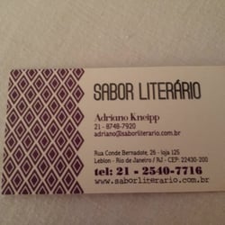 Sabor Literário - Business card
