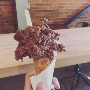 Bonta Gelato - Rocky Road in a sugar cone - Gelato Near Me - Bend, Oregon Bonta Gelato - Rocky Road in a sugar cone - Gelato Near Me - Bend, Oregon