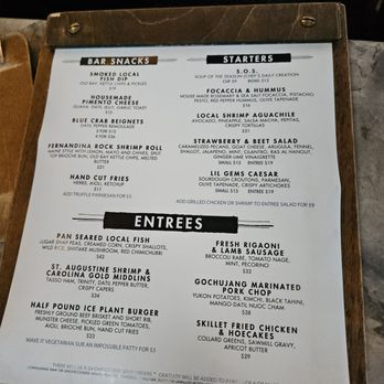 The Ice Plant - Food menu - Cocktail Bars Near Me - St. Augustine, Florida The Ice Plant - Food menu - Cocktail Bars Near Me - St. Augustine, Florida