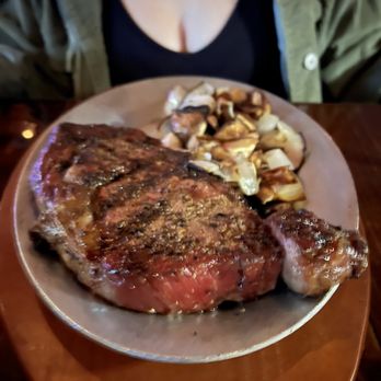 Boneyard Bistro - Ribeye with onions - Barbeque Near Me - Sherman Oaks, California