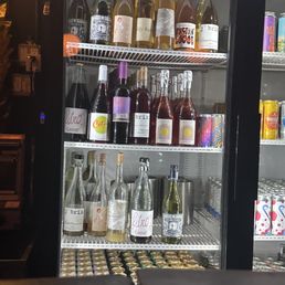 Natural wine selection  in point