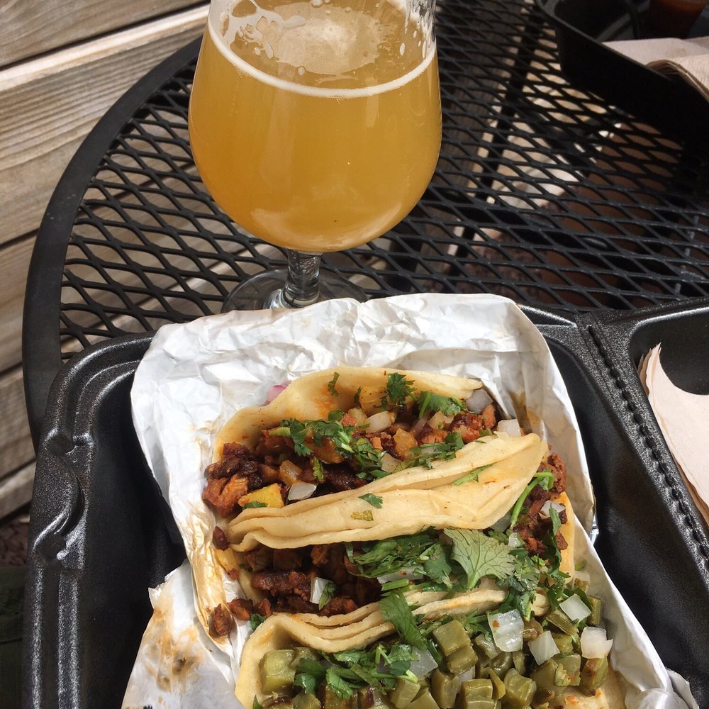 Let's Taco Bout It - Cactus, carne asada, and pork w/pineapple tacos. In the courtyard of the Barley Mow! - Mexican Near Me - West Reading, Pennsylvania Let's Taco Bout It - Cactus, carne asada, and pork w/pineapple tacos. In the courtyard of the Barley Mow! - Mexican Near Me - West Reading, Pennsylvania