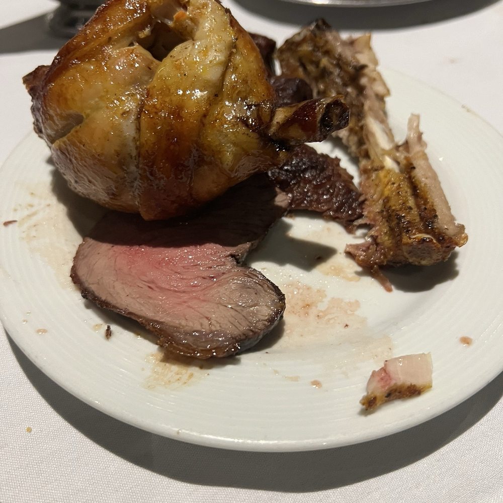Brasas Do Brazil Churrascaria - My meat plate sorry for the mess but everything was delicious - Steakhouses Near Me - Concord, California
