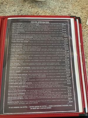 Menu photo 2 Fiesta Ranchera Indianapolis, IN Menu photo 2 Fiesta Ranchera Indianapolis, IN