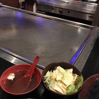 Tokyo Samurai - Starting with soup and salad before the chef comes out to cook hibachi for us! - Sushi Bars Near Me - Bartonville, Texas Tokyo Samurai - Starting with soup and salad before the chef comes out to cook hibachi for us! - Sushi Bars Near Me - Bartonville, Texas