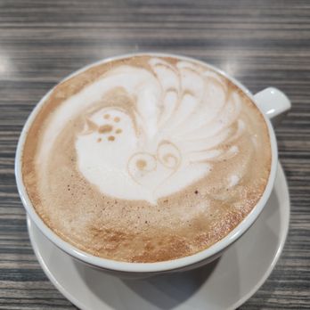 Vicky’s Burgers - Mazapan latte with a beautiful foam design - delicious. - Burgers Near Me - Corona, California Vicky’s Burgers - Mazapan latte with a beautiful foam design - delicious. - Burgers Near Me - Corona, California