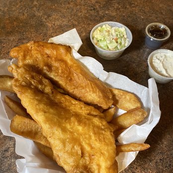 Mel's Fish & Chips - Fish and chips. 2 pieces. Comes with slaw. Vinegar and tartar sauce. - Fish & Chips Near Me - Santa Rosa, California
