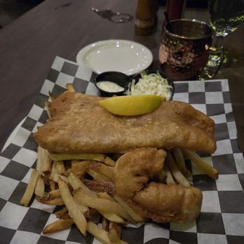 Olde Brook Inn - Fish and chips. - American Near Me - Moscow, Pennsylvania Olde Brook Inn - Fish and chips. - American Near Me - Moscow, Pennsylvania