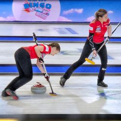 Memorial Gardens Sports Arena - World women's curling championships action.