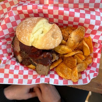 Piggyback BBQ - Beef Brisket Sandwich - Barbeque Near Me - Whitefish, Montana