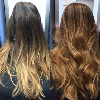 Essence Salon - Before and after my cut and color from Natasha ...amazing! - Hair Salons Near Me - Mountain View, California