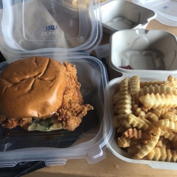 Chicken Ranch - Hot chicken sandwich and fries. - Chicken Shop Near Me - University Heights, Ohio
