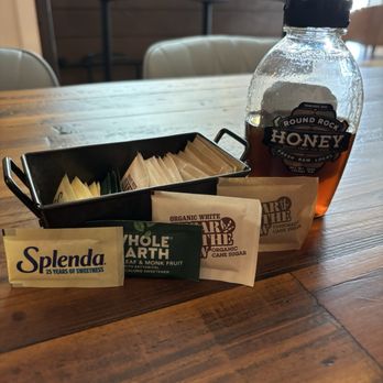 SereniTea Cup - Sweetener options at table - Tea Rooms Near Me - Cedar Park, Texas SereniTea Cup - Sweetener options at table - Tea Rooms Near Me - Cedar Park, Texas