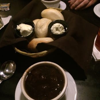 1951 West - French onion  soup and bread basket - New American Near Me - Green Bay, Wisconsin