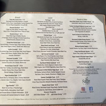 Sage Leaf - Menu - New American Near Me - Incline Village, Nevada Sage Leaf - Menu - New American Near Me - Incline Village, Nevada