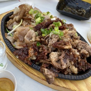Ssam Tong - Thinly Sliced Combo: brisket, pork belly, and duck (duck comes on its own plate!) - Korean Near Me - Flushing, New York