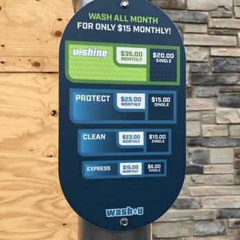 WashU Car Wash - Pricing, circa Sep 2023. - Car Wash Near Me - Des Plaines, Illinois