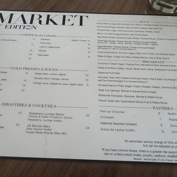 Market at EDITION - Menu - Coffee & Tea Near Me - Miami Beach, Florida Market at EDITION - Menu - Coffee & Tea Near Me - Miami Beach, Florida