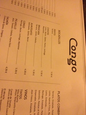 Menu photo 5 Bar Congo Valencia, V