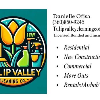 Tulip Valley Cleaning - Tulip Valley Cleaning Co business card - Home Cleaning Near Me - Mount Vernon, Washington Tulip Valley Cleaning - Tulip Valley Cleaning Co business card - Home Cleaning Near Me - Mount Vernon, Washington