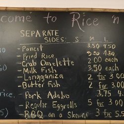 Rice 'n Roll - Menu