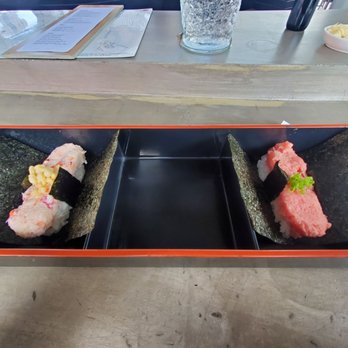 HRB Experience - Left: Lobster Hand Roll Right: O-toro (tuna) Hand Roll - Sushi Bars Near Me - Los Angeles, California HRB Experience - Left: Lobster Hand Roll Right: O-toro (tuna) Hand Roll - Sushi Bars Near Me - Los Angeles, California