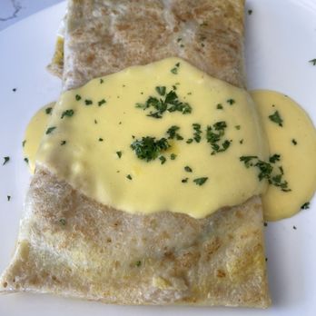 Banana Cafe - Inside Out Crepe with Key Lime Hollandaise - AMAZING! - French Near Me - Key West, Florida