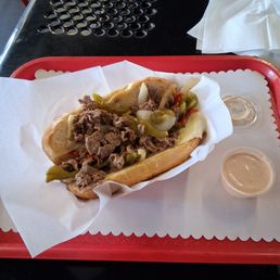Cheese steak sandie Cheese steak sandie