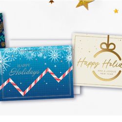 Wall Street Greetings - Holiday cards for corporate and financial companies. Designs that stand out using luxury papers and foil embellishments.