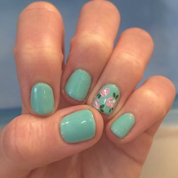 Ocean Nails Spa - Beautiful mint w/rosettes by Michelle - Nail Salons Near Me - Stevenson Ranch, California Ocean Nails Spa - Beautiful mint w/rosettes by Michelle - Nail Salons Near Me - Stevenson Ranch, California