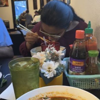 Pho-4-Ever - Ribeye pho w red chili oil mixed in - Vietnamese Near Me - Webb City, Missouri