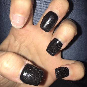 De Lux Nails Spa - S&S nails white specs all over - Nail Salons Near Me - Mount Pleasant, South Carolina