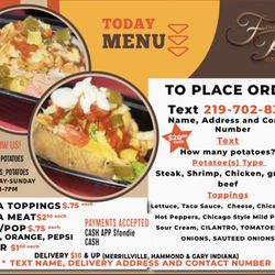 Fondie Potatoes - Menu