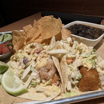 BJ's Restaurant & Brewhouse - Mahi and shrimp taco - Breweries Near Me - Grand Rapids, Michigan BJ's Restaurant & Brewhouse - Mahi and shrimp taco - Breweries Near Me - Grand Rapids, Michigan